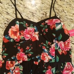 NWT Floral black dress